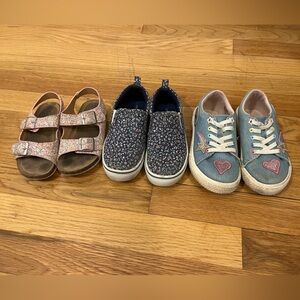 Wonder Nation Kids Floral Sandals and Heart Sneakers